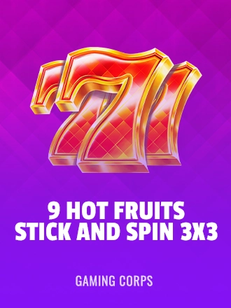9 Hot Fruits Stick and Spin 3x3