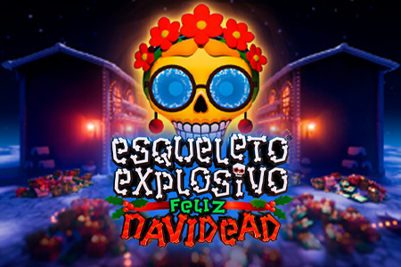 Esqueleto Explosivo Feliz Navidead