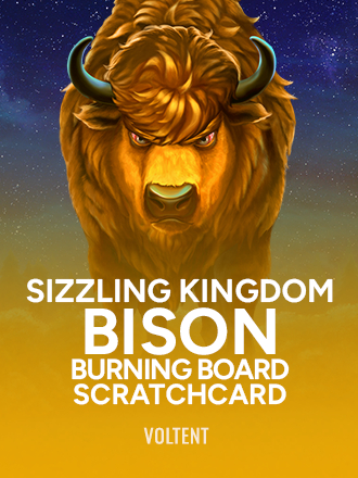 Sizzling Kingdom: Bison Burning Board Scratchcard