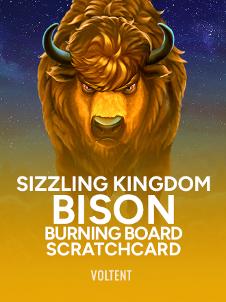 Sizzling Kingdom: Bison Burning Board Scratchcard